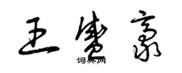 曾慶福王盛豪草書個性簽名怎么寫