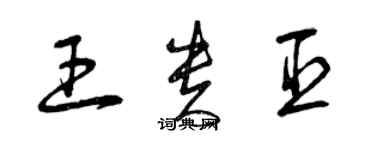 曾慶福王貴臣草書個性簽名怎么寫