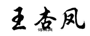 胡問遂王杏鳳行書個性簽名怎么寫