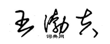 朱錫榮王渤夫草書個性簽名怎么寫