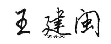 駱恆光王建閩行書個性簽名怎么寫