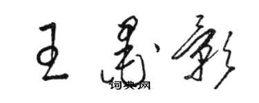 駱恆光王墨影草書個性簽名怎么寫