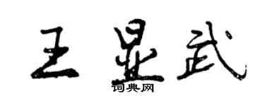 曾慶福王顯武行書個性簽名怎么寫