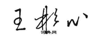 駱恆光王彬心草書個性簽名怎么寫