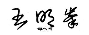 朱錫榮王明峰草書個性簽名怎么寫