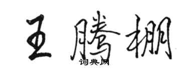 駱恆光王騰棚行書個性簽名怎么寫