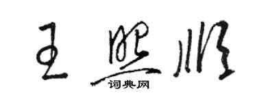 駱恆光王照順草書個性簽名怎么寫