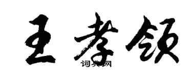 胡問遂王孝領行書個性簽名怎么寫