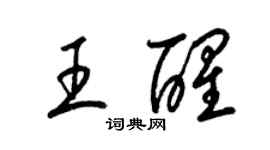梁錦英王醒草書個性簽名怎么寫