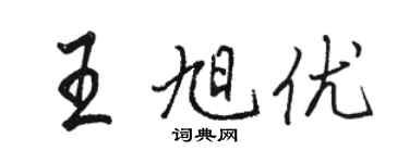 駱恆光王旭優行書個性簽名怎么寫