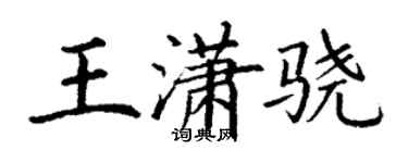 丁謙王瀟驍楷書個性簽名怎么寫
