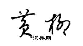 梁錦英黃柳草書個性簽名怎么寫