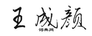 駱恆光王成顏行書個性簽名怎么寫
