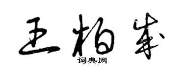 曾慶福王柏成草書個性簽名怎么寫