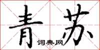 丁謙青蘇楷書怎么寫