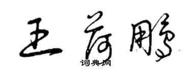 曾慶福王荷鵬草書個性簽名怎么寫