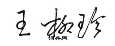 駱恆光王柳珍草書個性簽名怎么寫