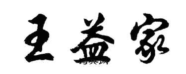 胡問遂王益家行書個性簽名怎么寫