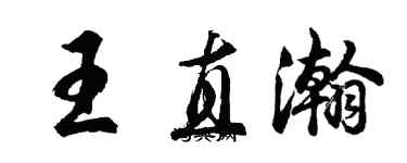 胡問遂王直瀚行書個性簽名怎么寫