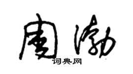 朱錫榮周渤草書個性簽名怎么寫