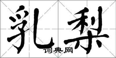 翁闓運乳梨楷書怎么寫