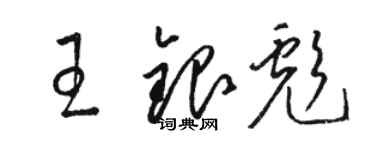 駱恆光王銀彪草書個性簽名怎么寫