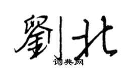 王正良劉北行書個性簽名怎么寫