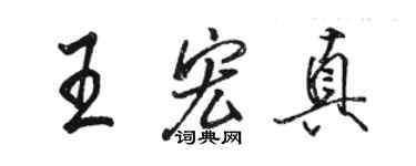 駱恆光王宏真行書個性簽名怎么寫