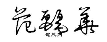 曾慶福范麗華草書個性簽名怎么寫