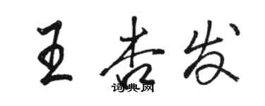 駱恆光王杏發行書個性簽名怎么寫