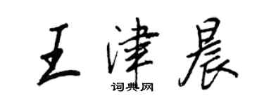 王正良王津晨行書個性簽名怎么寫