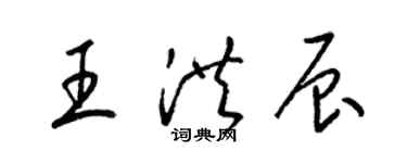 梁錦英王洪辰草書個性簽名怎么寫