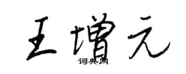 王正良王增元行書個性簽名怎么寫