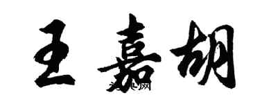 胡問遂王嘉胡行書個性簽名怎么寫