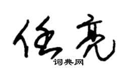 朱錫榮任亮草書個性簽名怎么寫