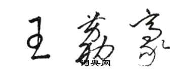 駱恆光王荔豪草書個性簽名怎么寫