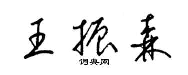 梁錦英王振森草書個性簽名怎么寫