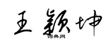 梁錦英王穎坤草書個性簽名怎么寫