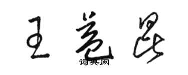 駱恆光王益昆草書個性簽名怎么寫