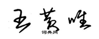 朱錫榮王黃唯草書個性簽名怎么寫