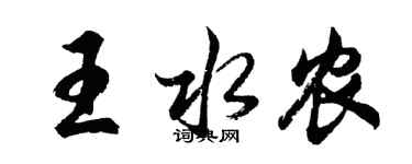 胡問遂王水農行書個性簽名怎么寫