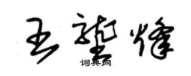 朱錫榮王壟烽草書個性簽名怎么寫