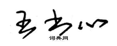 朱錫榮王書心草書個性簽名怎么寫