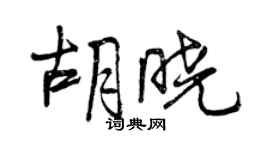 曾慶福胡曉行書個性簽名怎么寫