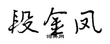 曾慶福段金鳳行書個性簽名怎么寫