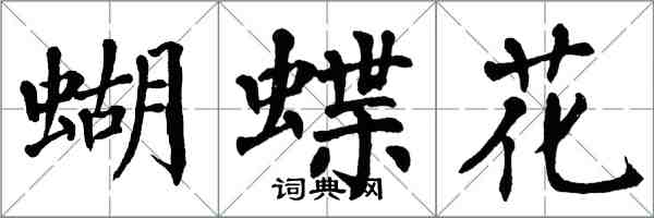 翁闓運蝴蝶花楷書怎么寫