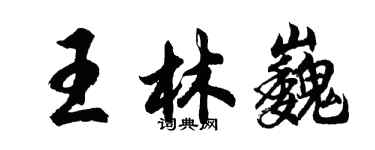 胡問遂王林巍行書個性簽名怎么寫