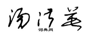 朱錫榮湯淑英草書個性簽名怎么寫
