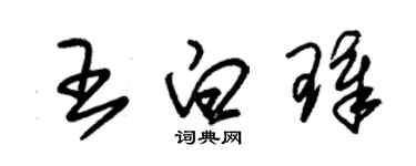 朱錫榮王白璋草書個性簽名怎么寫