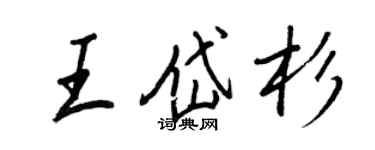 王正良王岱杉行書個性簽名怎么寫